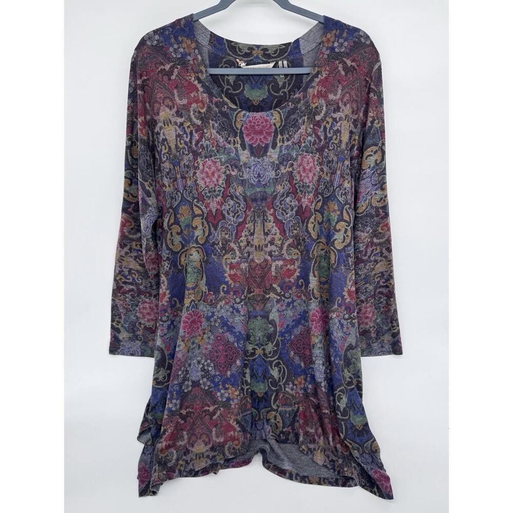 Women’s Soft Surroundings Shirt Size XL Made In US Polyester Rayon Spandex Top
